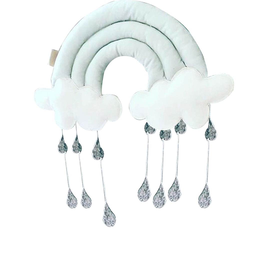 Newborn Cloud Rainbow Raindrop Wall Toys Baby Bed Tent Pendant Crib Hanging Toy Room Ornament Infant Photo Props Accessories